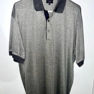 Burberry Men’s Light Gray Polo with Dark Gray Trim